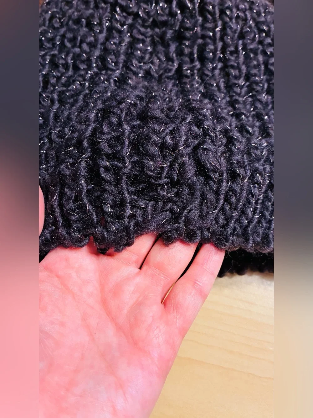 Y2K La Fiorentina Brown Metallic Chunky Knit Beanie Scarf Set OS